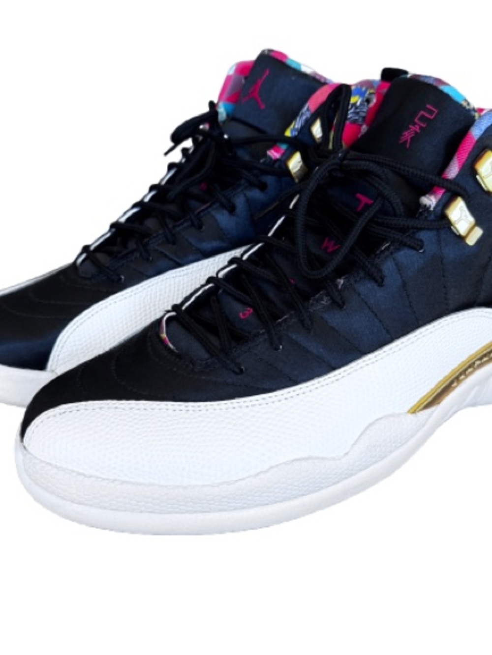 Jordan 12 Retro CNY Chinese New Year Black White Red Multicolor Sneaker Size 10